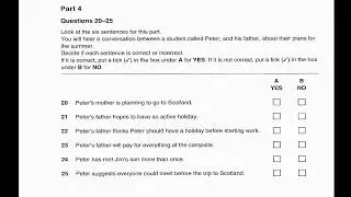 Study English online (B1). Preliminary English Test (PET) Listening Book 5 : Test 3 part 4