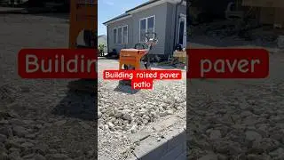 Building raised paver patio. #outdoorwork #outdoorliving #patiopavers #patiopavers #foryou