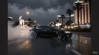 Tesla s High Speed Vegas Drift