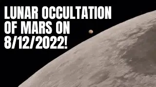 Lunar Occultation of Mars (8th December)!