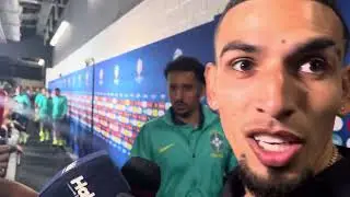 Daniel Muñoz gets nervous when approached by Vini Jr. after Colombia and Brazil tied in Copa America
