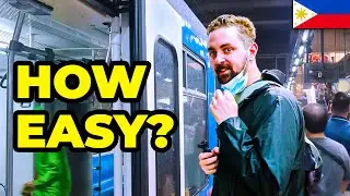 How Easy is it to Catch the TRAIN in Manila as a Foreigner? 🇵🇭  (LRT/MRT)