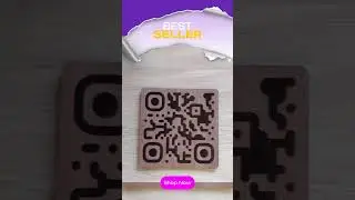 Custom QR Code Wooden Coaster: Laser Engraved 90mm Square
