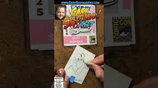 #87 Artist Gary Shipman Drawn Marvel Comics Fantastic Four Invisible Girl Sketch Card Art