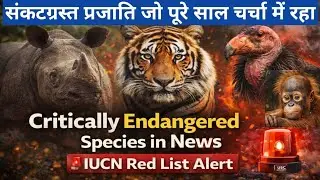 Critically Endangered Species in News |🚨 IUCN Red List Alert |UPSC Prelims 2025