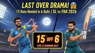 LAST OVER DRAMA! 😱 15 Runs Needed in 6 Balls | SL vs PAK 2026 #cricket26 #pakvssl #babarazam 