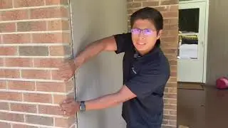 Sparta man shows damaged home following 5.1 magnitude earthquake in North Carolina