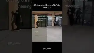 first time going off a curb (ignore my mom cheering) (3D Animating Random Videos) (Part 323) #Shorts