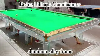 🎥 See the new HEY JIANG Glass Pool Table in action!Custom cloth colors, tempered glass build