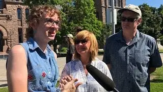 Colin Mochrie & Trans Daughter Protest Doug Ford Axing Sex-Ed | Kinley Mochrie
