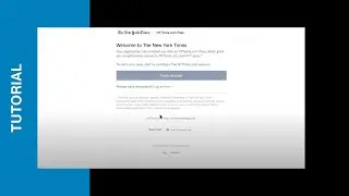 Creating a Free NY Times Account Tutorial