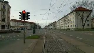Linie 11 Umleitung | Mitfahrt im NGT12 von Gohlis Landsberger Str. bis Lützowstraße