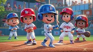 Baseball Stars Shine and Score ⚾🌟 | Fun Kids Song & Dance | Nursery Rhyme for Toddlers