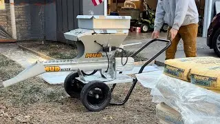 Concrete Walkway Pour using the MudMixer 48 80lb bags. 