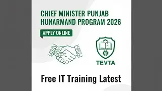 Chief Minister Punjab Hunarmand Program 2026 Apply Online TEVTA Free IT Training Latest