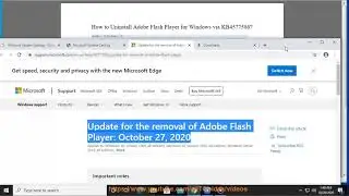 Install Windows 10 KB4577586 to Uninstall Adobe Flash Player Automatically