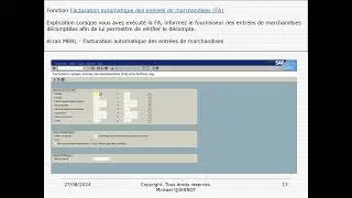 GUIDE SAP ECC MRRL Messages dans le Contr&ocirc;le des factures Logistique