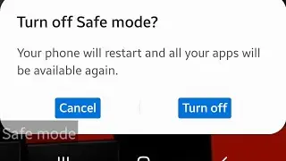 how to remove safe mode in android