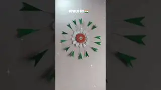 Republic Day craft wall hanging | Tricolor paper #shortsfeed #shorts #republicday #tricolourcraft