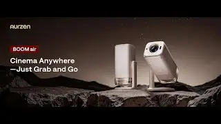 NEW Aurzen BOOM air Smart Projector Unveiled! | Google TV, Dolby Sound & ToF Autofocus