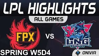 FPX vs LNG Highlights ALL GAMES LPL Spring Season 2021 W5D4 FunPlus Phoenix vs LNG Esports by Onivia