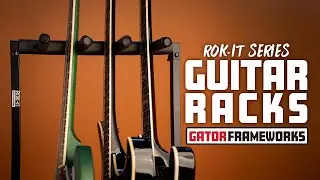 Your guitars, perfectly parked!  🚘  Frameworks Rok-It Guitar Racks