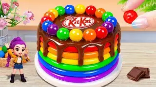 KitKat Dream Cake With Rainbow Twist 😍 How To Make Chocolate Drip Mini Cake Ideas 🌈 Chocobite Bake