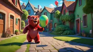 Six Balloon Bears Float So High | Flying Bear Song for Kids | Nursery Rhymes and Learning Songs