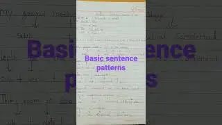 Basic sentence patterns