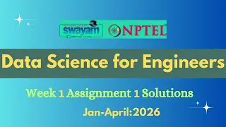 NPTEL Data Science for Engineers Week 1 Assignment 1 Solution  |Jan-2026|