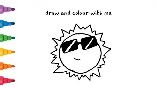 Sun🌞 Drawing and Colouring for Kids | How to draw sun for children 