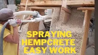 Hempcrete Sprayer Makes It Easy To Add To This Beautiful Hemp Dome Home