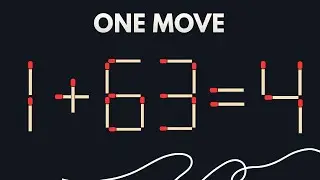 Fix the Equation | One Move Matchstick Puzzles