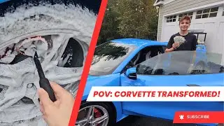 POV: You're a 14 yo Detailing a Supercar!? 😲 #detailing #c8 #corvette #asmr