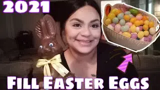 Fill Easter Eggs + Pi&ntilde;ata With Me!! Easter 2021! (Candy & Non Candy Ideas)!