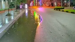 Remove Garbage And Debris Clogged Culvert Drain Rain Water On Street Road