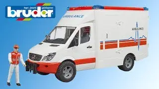 Mercedes Benz Sprinter скорая помощь с фигуркой водителя Bruder 02 536