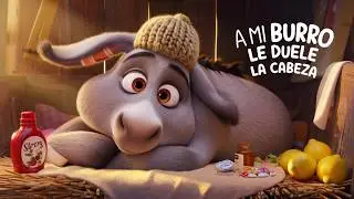🫏🤕A MI BURRO LE DUELE LA CABEZA Canción infantil #aprender partes del cuerpo #bebe en #familia mix4