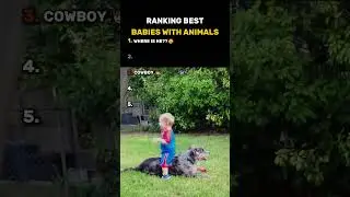 RANKING BEST BABIES WITH ANIMALS MOMENTS PT. 2 #shorts #baby #funny
