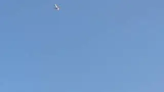 見遅れ〜夕方の、jeju738ひこうき〜電柱まとも、〜セントレア行き〜