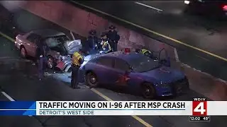 Detroit police officers hurt in crash with suspected drunk driver