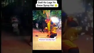 Dadi ko laga snow spray he | #shortsfeed #birthday #firegun