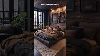 Cozy Modern Bedroom | Dark Industrial Loft Style