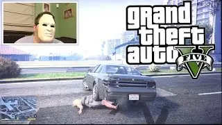 FAT MAN IN CREEPY BROCK LESNAR MASK PLAYS GTA 5