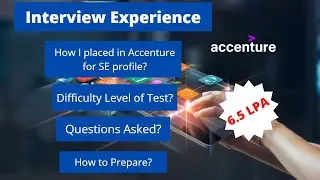 How I got selected in Accenture for SE profile at 6.5 LPA? | My Accenture Placement Experience