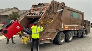 AC Disposal CCC Heil Rear Loader Garbage Truck PACKING OUT w/ @Curottocanman @andrewthetrashkid1435 