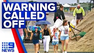 Severe weather warning cancelled for parts of Queensland | 9 News Australia