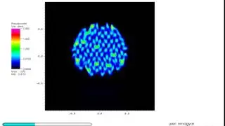 Multi-stranded coronal loop driven by transverse oscillations