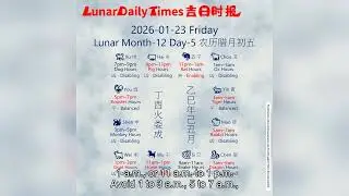 Lunar Calendar Insights | January 23, 2026 | Auspicious Hours & Daily Wisdom by Lunar Daily Times