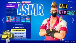 ASMR Fortnite NEW Summer Drift Skin Bundle! Daily Item Shop Update 🎮🎧 Relaxing Whispering 😴💤